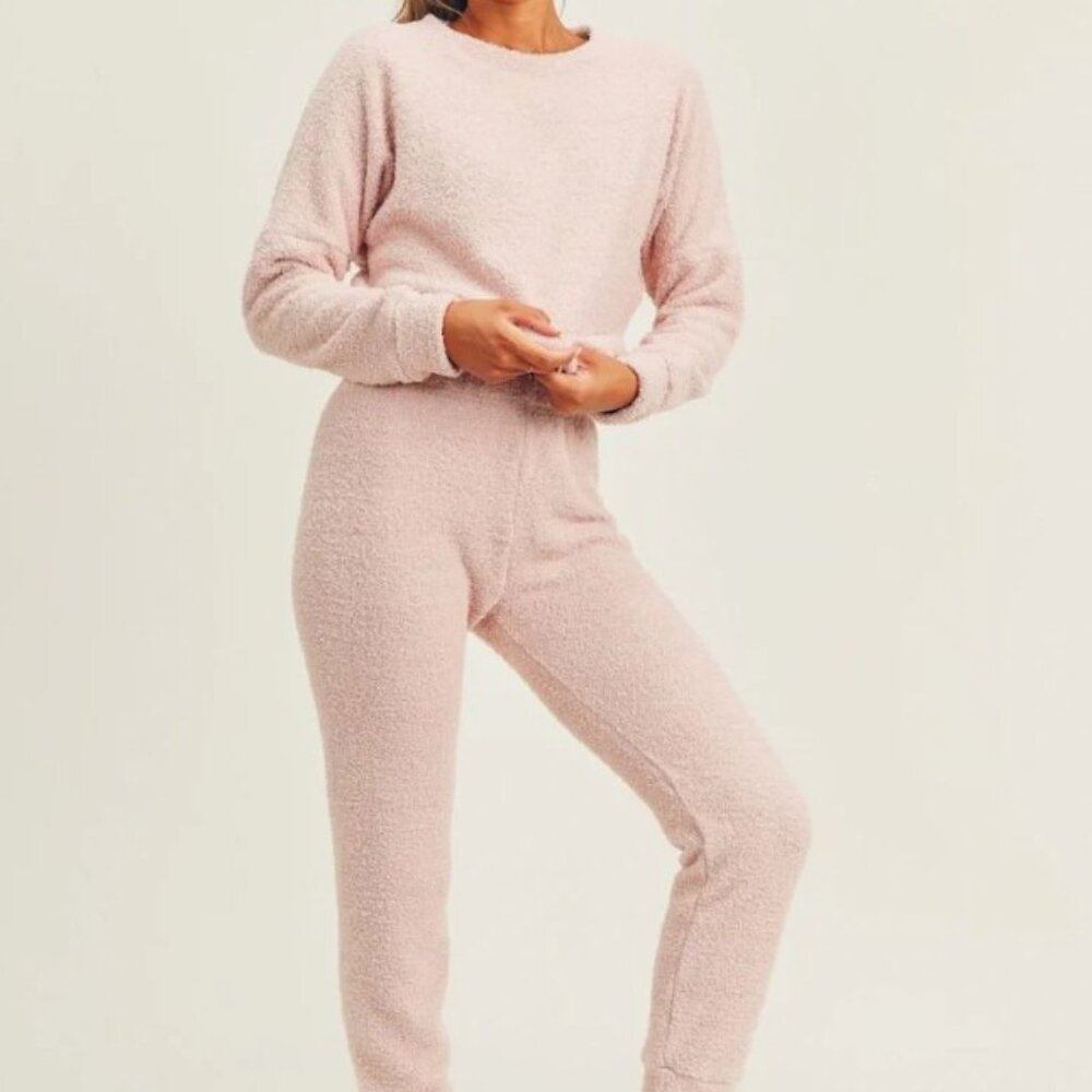 Cozy Teddy Lounge Set - Blush *ALL ITEMS ARE NEW FROM MY CLOSED BOUTIQUE*